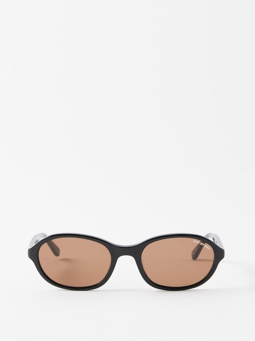Dmy By Dmy Bibi Oval Acetate Sunglasses In Black | ModeSens