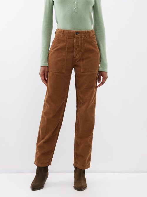 Fortela Jerry Cotton-corduroy Trousers In Camel