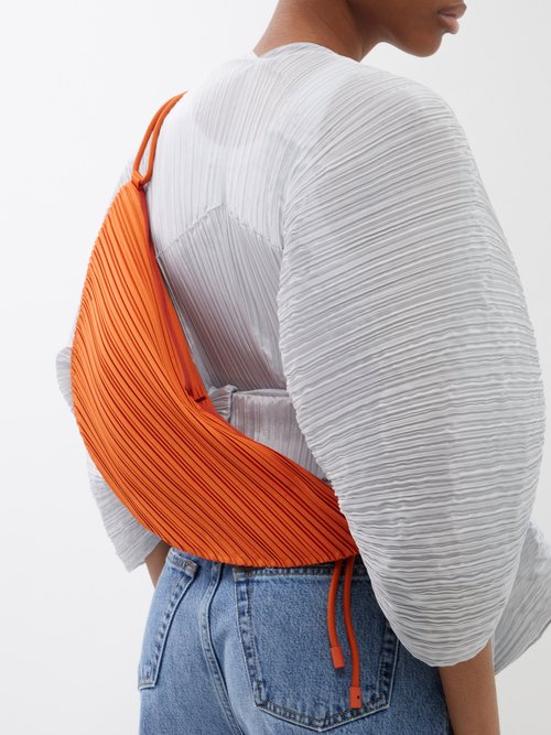 Pleats Please Issey Miyake round pleated tote bag
