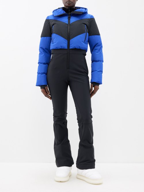 Kira Chevron-panelled Hooded Ski Suit
