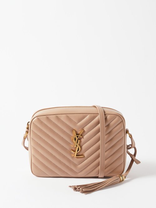 Saint Laurent Lou Medium Ysl Quilted Leather Crossbody Bag In Rosy Sand