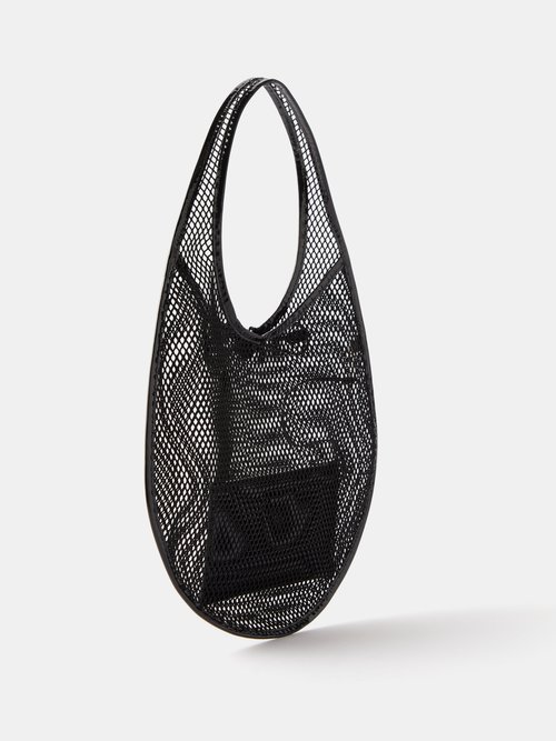 One Piece M Mesh Tote Bag in Black - Alaia