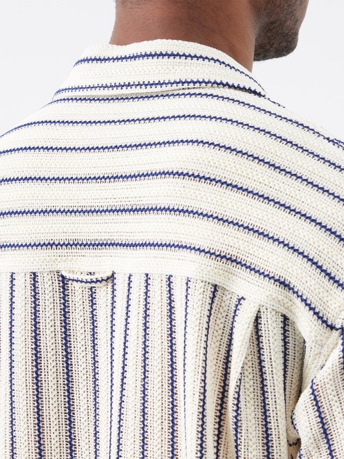 Le 17 Septembre Crochet Striped Shirt