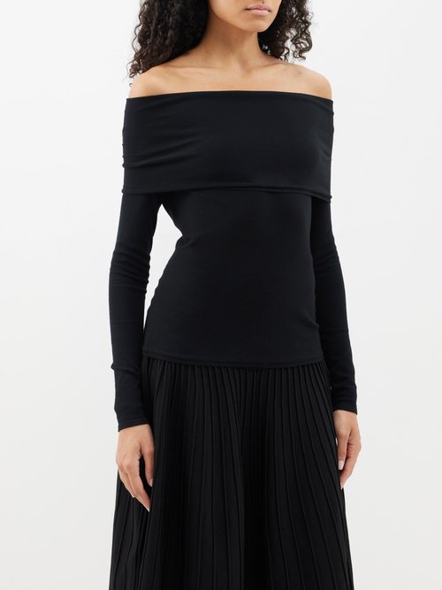 Alaïa Off-shoulder-top In Black