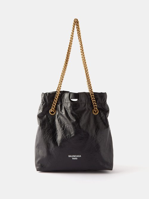 Balenciaga Crush Creased-leather Tote Bag
