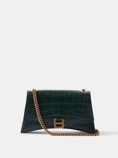 Balenciaga Crush Xs Crocodile-effect Leather Cross-body Bag