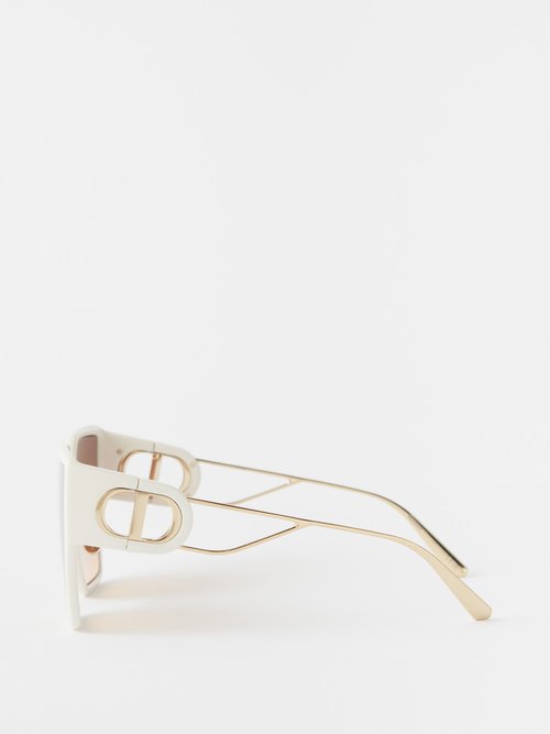 30Montaigne SU Oversized Ivory Square Sunglasses