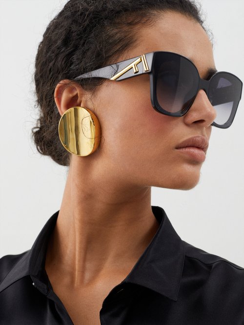 Fendi First oversized square acetate sunglasses