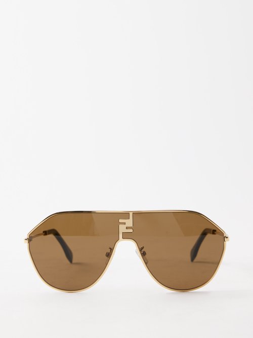 Fendi Eyewear Ff Match Metal Aviator Sunglasses