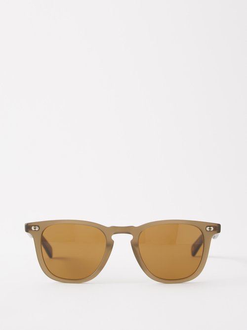 garrett leight - brooks x d-frame acetate sunglasses mens brown