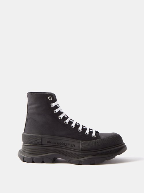 Alexander Mcqueen - Tread Slick Chunky-sole High-top Boots - Mens - Black