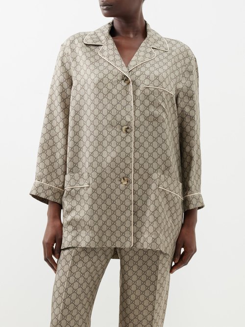 Louis Vuitton Supreme Jacquard Silk Pajama Shirt