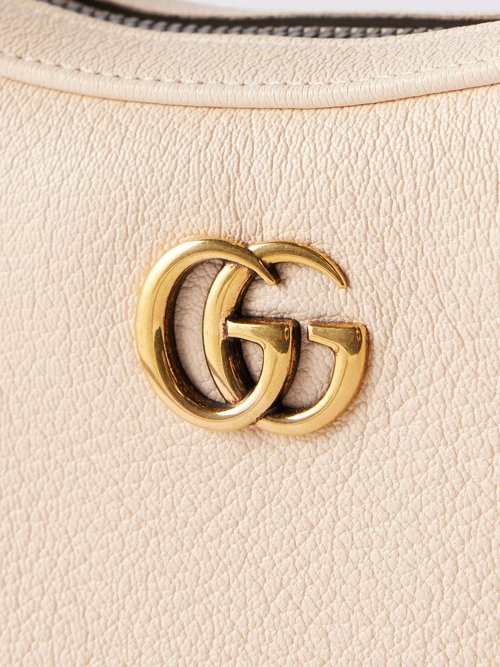 Gucci Aphrodite Embellished Leather Shoulder Bag - Cream - One Size