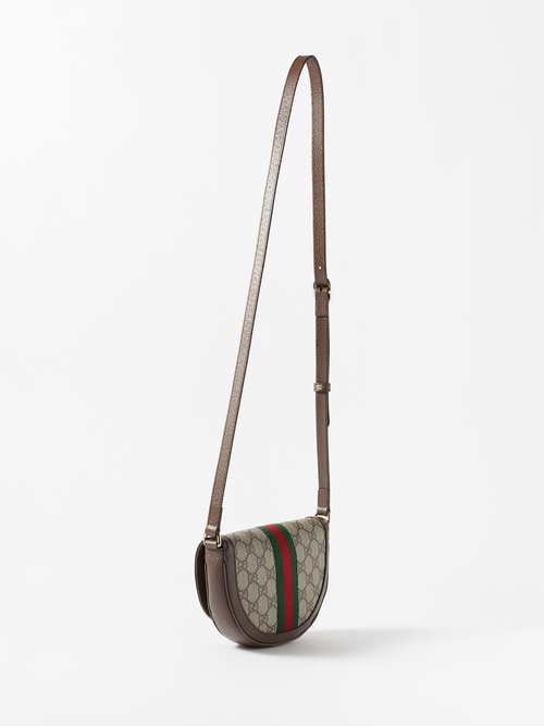 Brown Ophidia mini GG Supreme cross-body bag