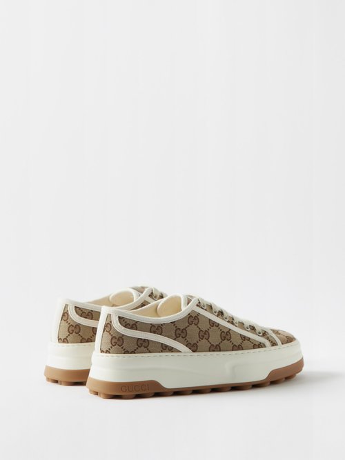 Gucci - Chunky-sole GG-canvas and Leather Trainers - Mens - Brown