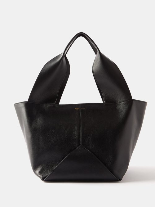 Metier Market Leather Tote Bag In Black