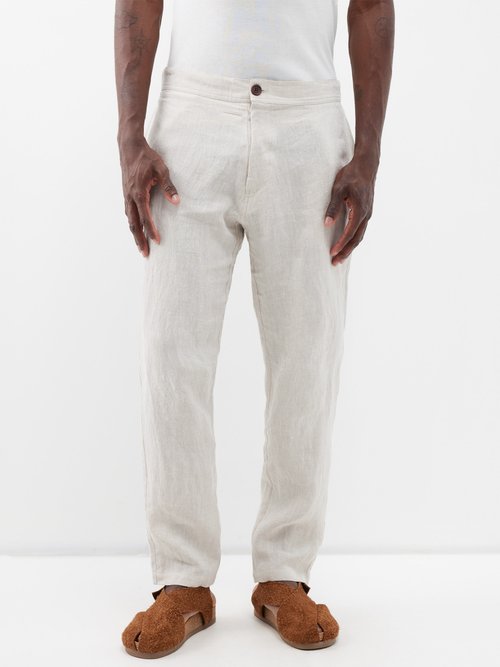 Marané Drawstring Linen Canvas Trousers