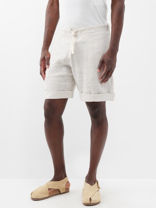Marané Drawstring-waist Linen Shorts