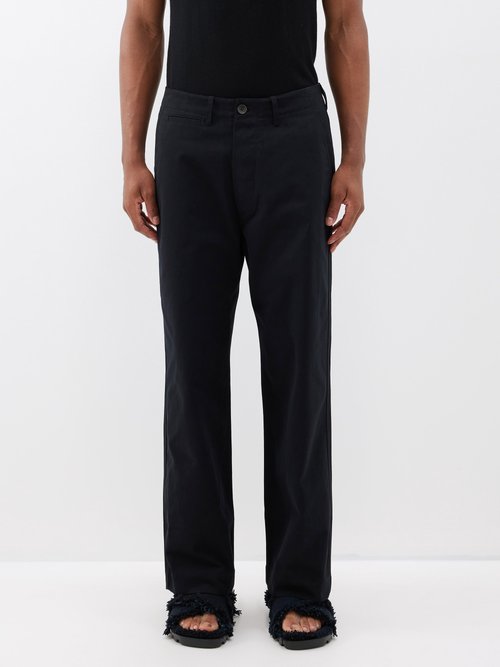 Cotton-canvas Relaxed-leg Trousers