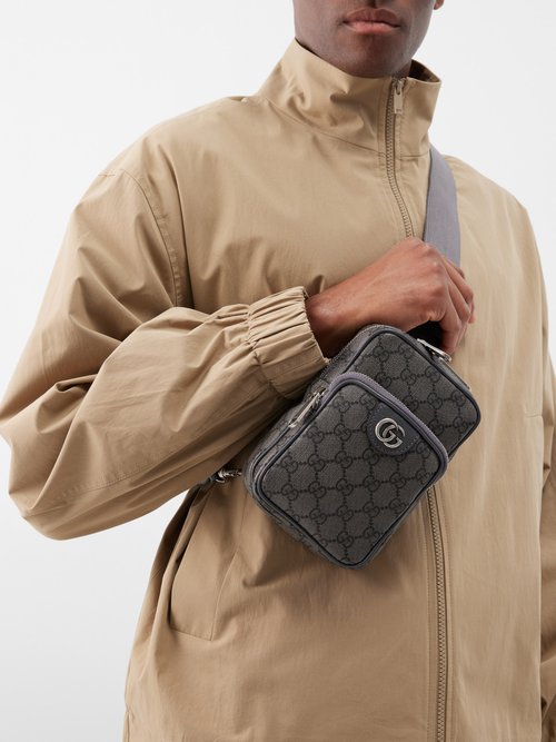 Grey GG-Supreme canvas cross-body bag, Gucci