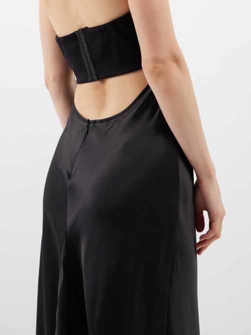 Wayfaring strapless maxi dress in black - Staud