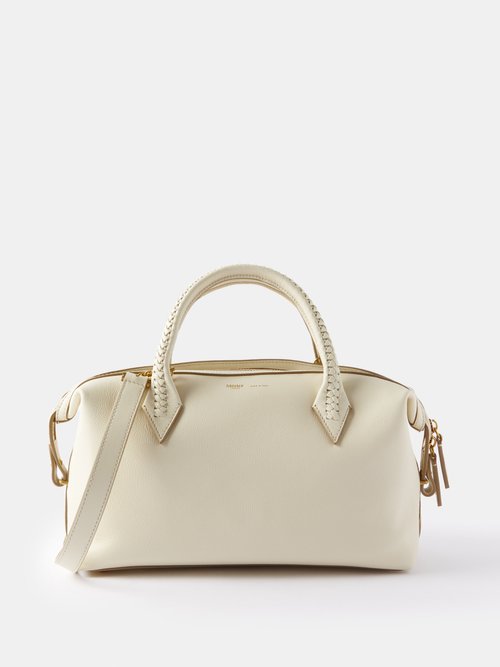 Metier Perriand City Small Leather Tote In Cream