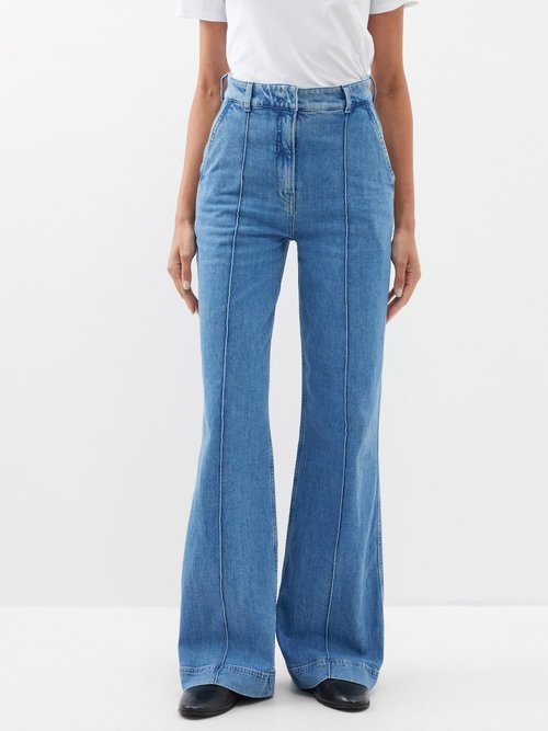 another tomorrow - high-rise wide-leg jeans womens denim