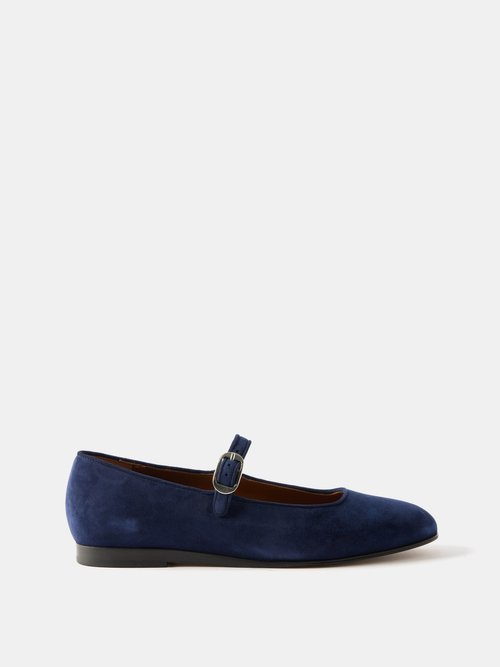 Le Monde Beryl Suede Mary Jane Ballet Flats | Smart Closet