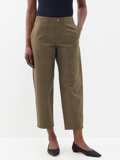 Ashlyn Tate Panelled Cotton-blend Trousers