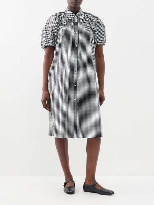Ashlyn Gingham-print Cotton-poplin Midi Dress