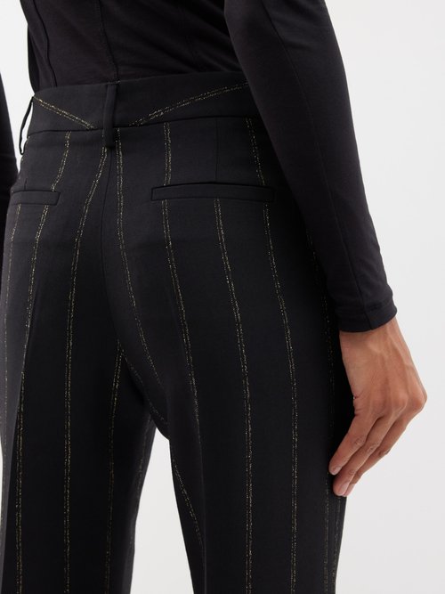 Alessandra Rich pinstriped tailored trousers - Grey
