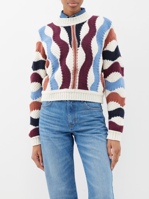 Weber Wave-knit Wool-blend Sweater