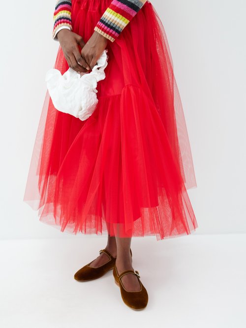 Molly Goddard Ula Panelled Tulle Midi Skirt | Smart Closet