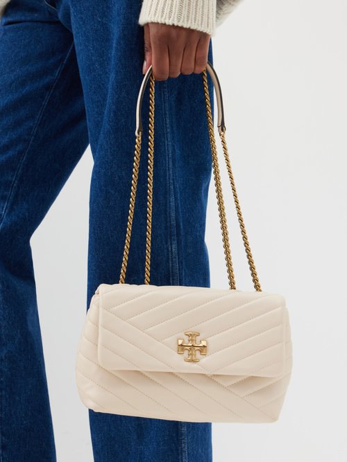 Tory Burch - Kira Small Quilted Leather Shoulder Bag - Womens - Cream