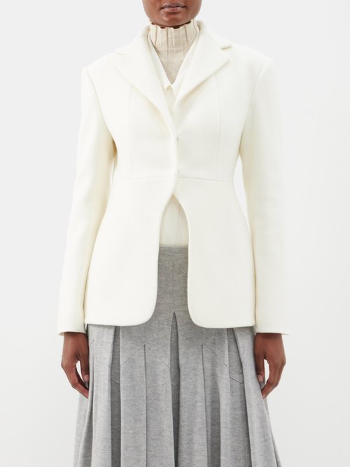 Ashlyn Elizabeth Single-breasted Wool-blend Jacket
