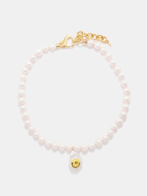 Joolz by Martha Calvo Smile Pearl & 14kt Gold-plated Necklace