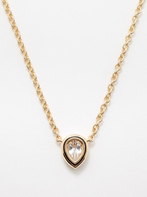 Alison Lou Madison Topaz, Enamel & 14kt Gold Necklace