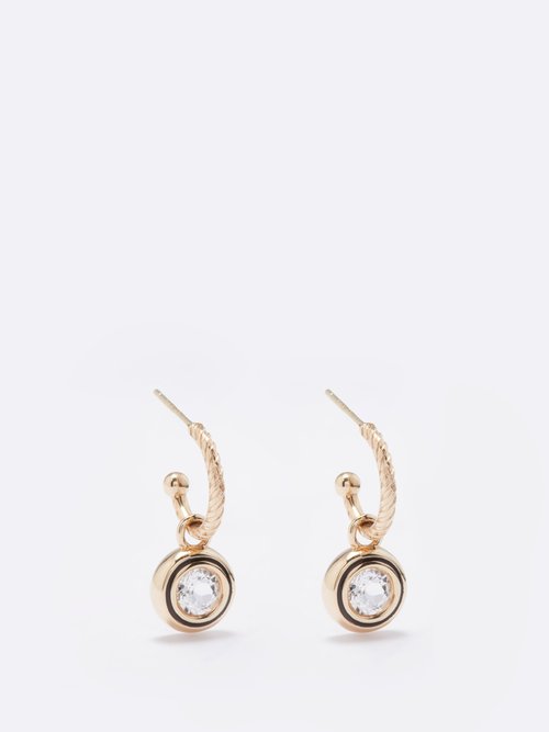 Alison Lou Madison Topaz & 14kt Gold Earrings