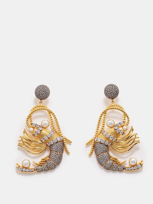 Begüm Khan Prawn 24kt Gold-plated Earrings