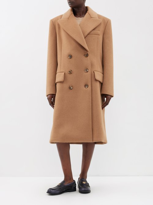 Miu Miu Padded Double-breasted Wool Coat | ModeSens