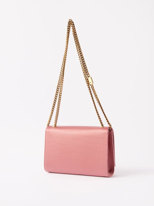 Pink Kate chain-tassel satin cross-body bag, Saint Laurent