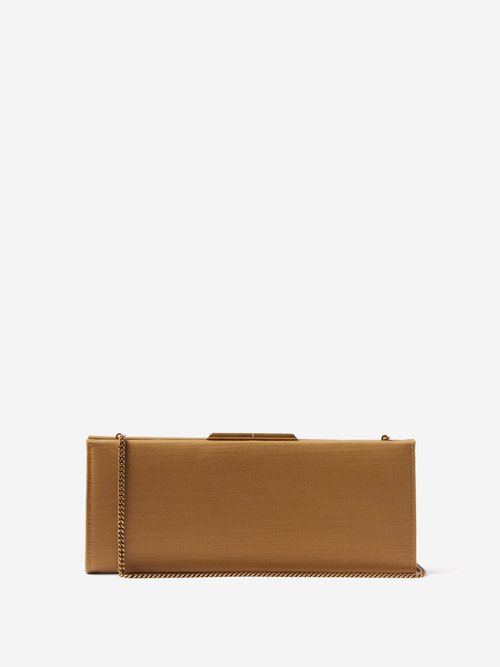 SAINT LAURENT Midnight satin clutch