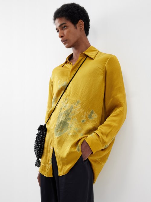 Delos Clio Shibori-dyed Satin Shirt