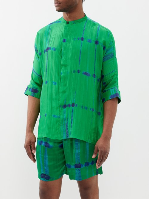 Delos Marius Shibori-dyed Silk Shirt