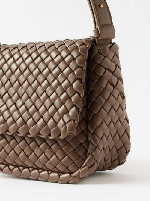 Bottega Veneta® Women's Mini Cobble Shoulder Bag in Taupe Grey