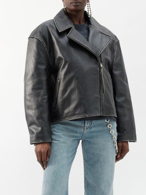 Lilket Distressed-leather Jacket