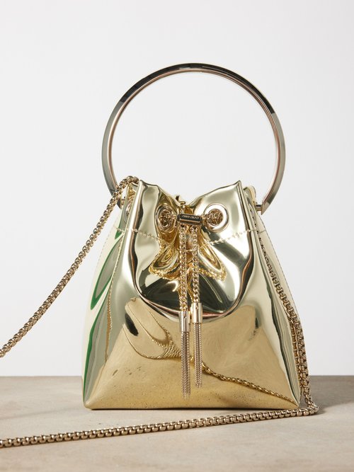 Bon Bon Mirrored-leather Clutch Bag