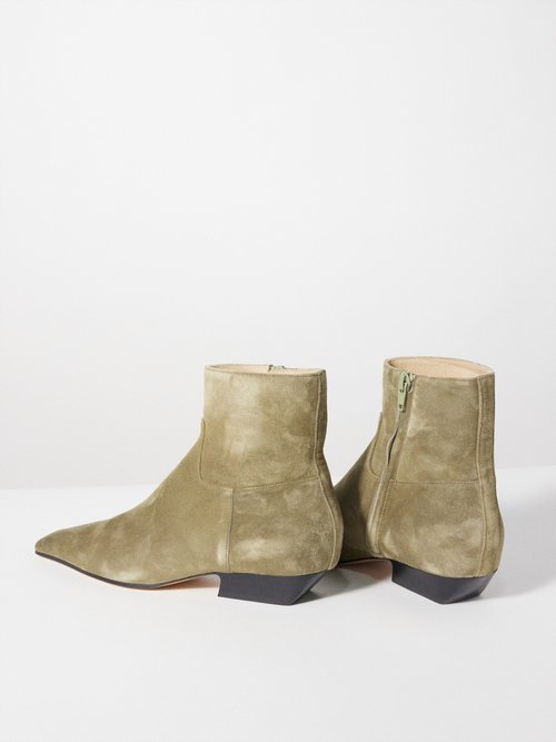 The Marfa Ankle Boot in Khaki Suede– KHAITE