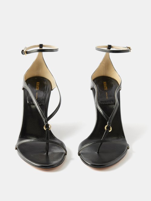 Marion leather thong sandals in black - Khaite