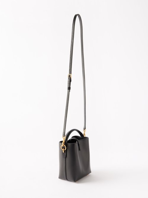 Le 37 Mini Leather Bucket Bag in Black - Saint Laurent